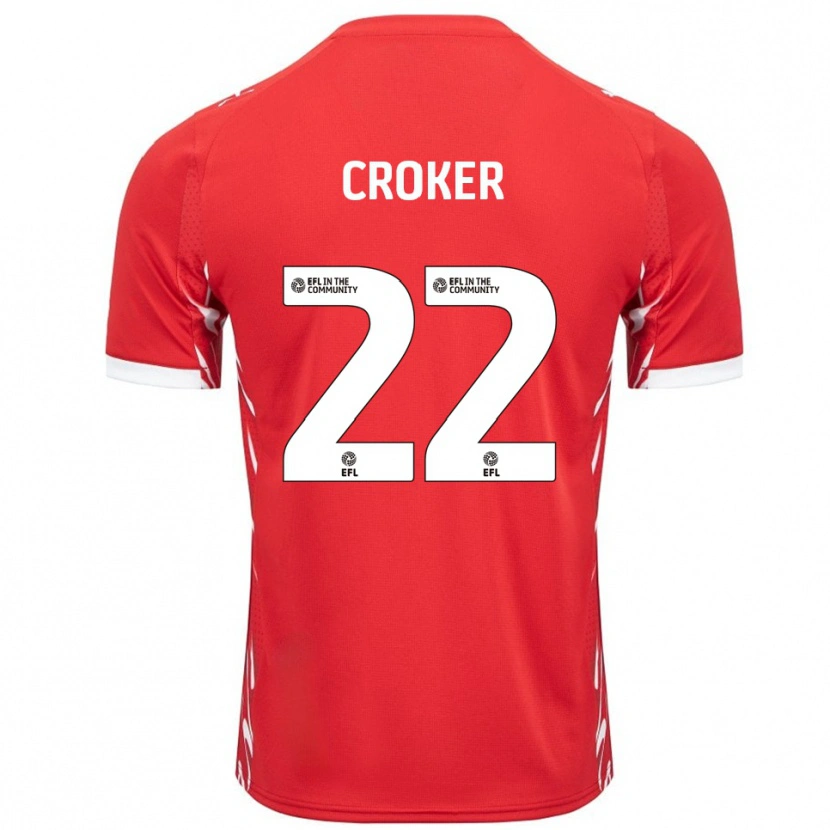 Danxen Mujer Camiseta Phil Croker #22 Rojo Blanco 1ª Equipación 2025/26 La Camisa México