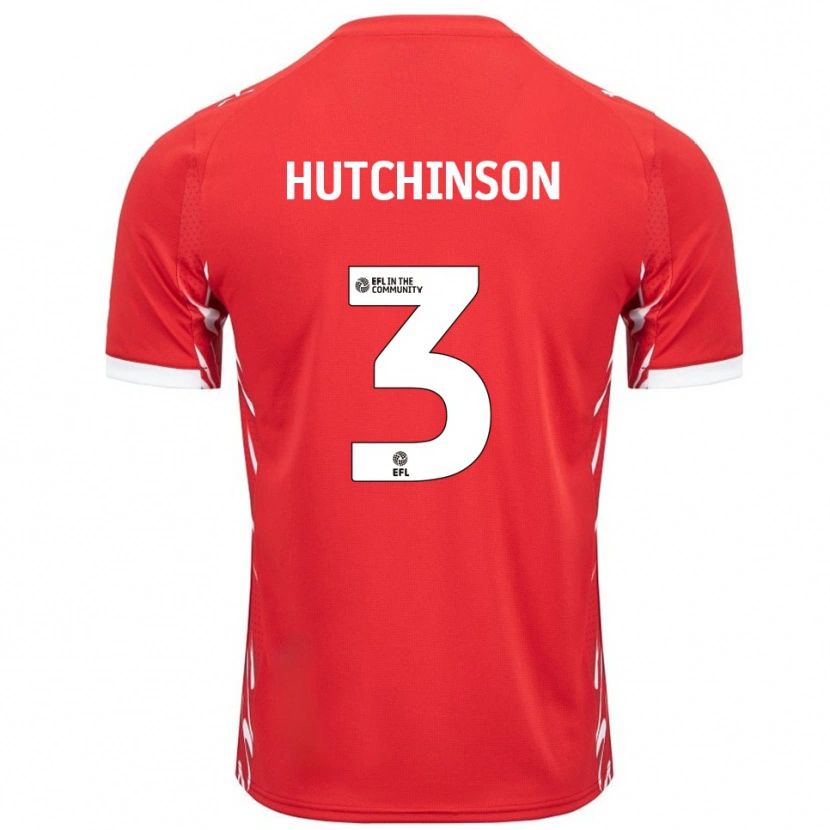 Danxen Mujer Camiseta Reece Hutchinson #3 Rojo Blanco 1ª Equipación 2025/26 La Camisa México