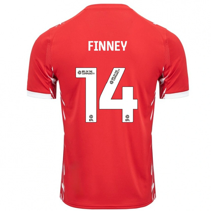 Danxen Mujer Camiseta Charlie Finney #14 Rojo Blanco 1ª Equipación 2025/26 La Camisa México