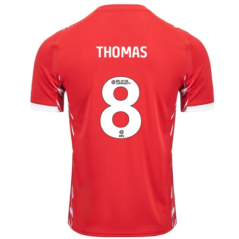 Danxen Mujer Camiseta Conor Thomas #8 Rojo Blanco 1ª Equipación 2025/26 La Camisa México