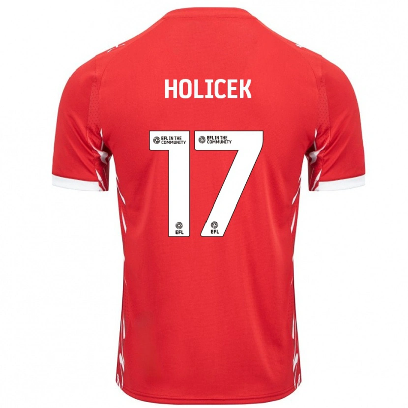 Danxen Mujer Camiseta Matus Holicek #17 Rojo Blanco 1ª Equipación 2025/26 La Camisa México