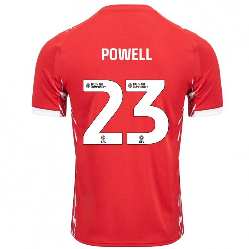 Danxen Mujer Camiseta Jack Powell #23 Rojo Blanco 1ª Equipación 2025/26 La Camisa México