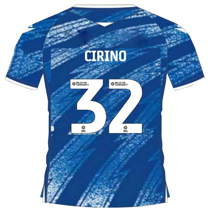 Danxen Mujer Camiseta Lenni Cirino #32 Azul Blanco 1ª Equipación 2025/26 La Camisa México