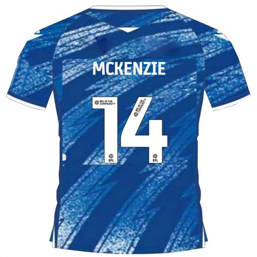Danxen Mujer Camiseta Robbie Mckenzie #14 Azul Blanco 1ª Equipación 2025/26 La Camisa México