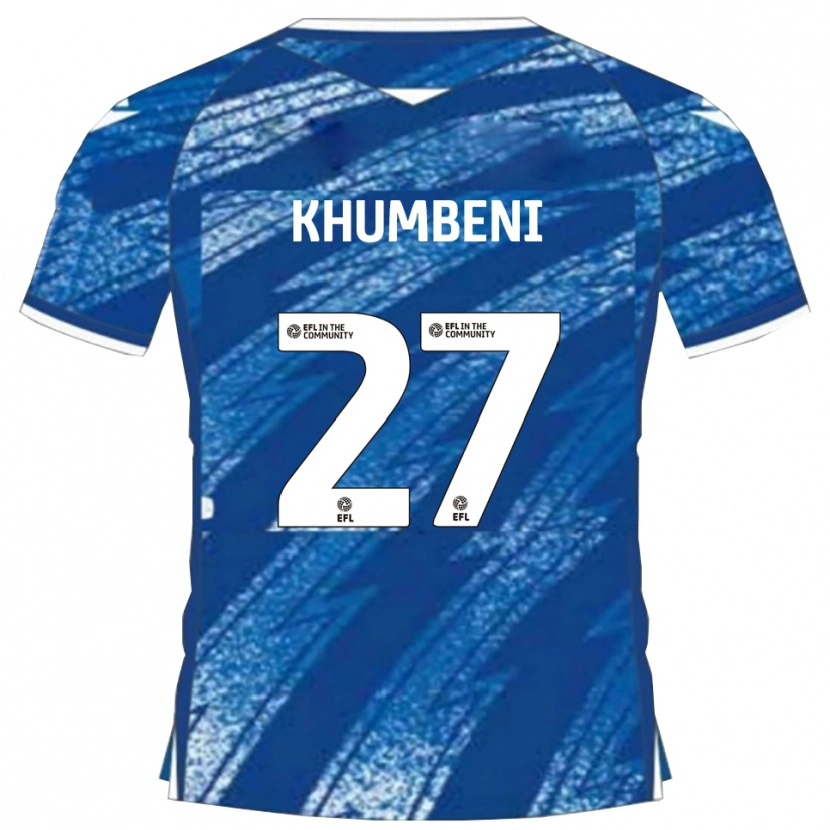 Danxen Mujer Camiseta Nelson Khumbeni #27 Azul Blanco 1ª Equipación 2025/26 La Camisa México