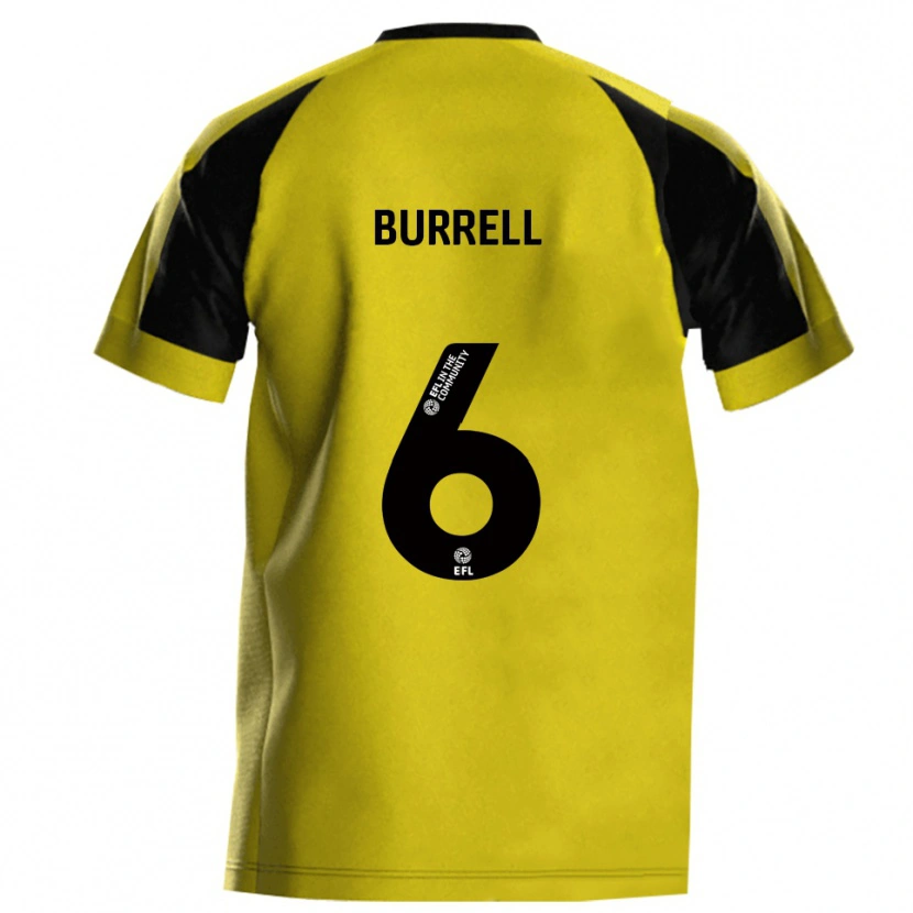 Danxen Mujer Camiseta Warren Burrell #6 Amarillo Gris 1ª Equipación 2025/26 La Camisa México