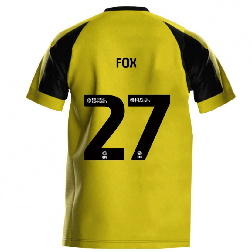 Danxen Mujer Camiseta Ben Fox #27 Amarillo Gris 1ª Equipación 2025/26 La Camisa México