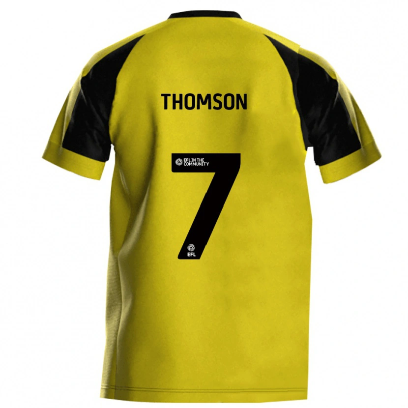 Danxen Mujer Camiseta George Thomson #7 Amarillo Gris 1ª Equipación 2025/26 La Camisa México