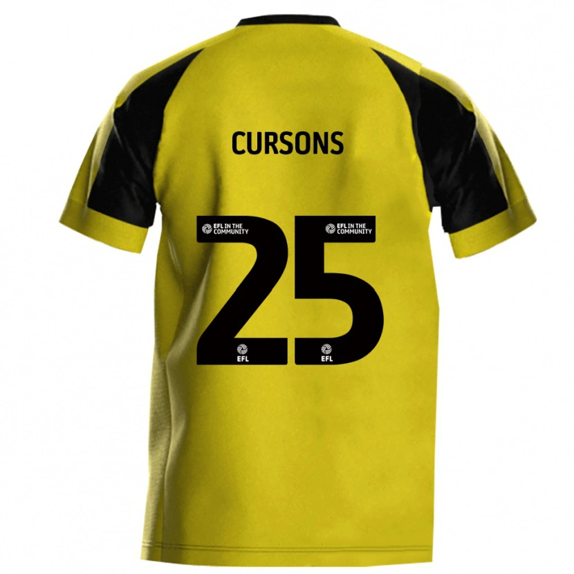 Danxen Mujer Camiseta Tom Cursons #25 Amarillo Gris 1ª Equipación 2025/26 La Camisa México