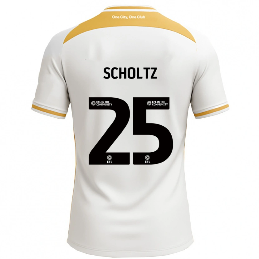Danxen Mujer Camiseta Phoenix Scholtz #25 Blanco Dorado 1ª Equipación 2025/26 La Camisa México