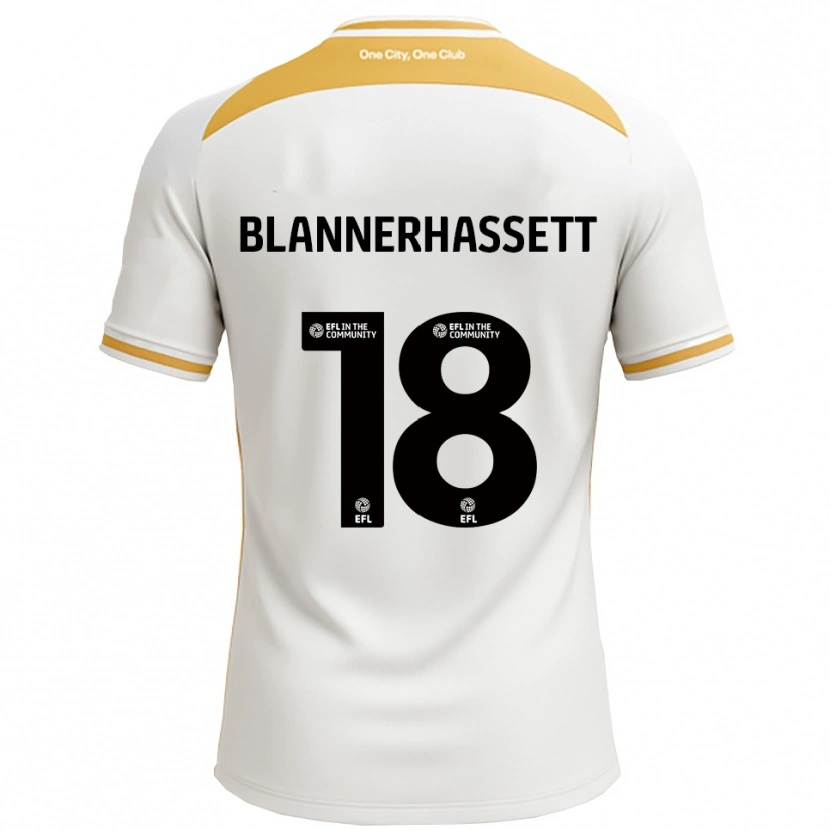 Danxen Mujer Camiseta Tommy Blannerhassett #18 Blanco Dorado 1ª Equipación 2025/26 La Camisa México