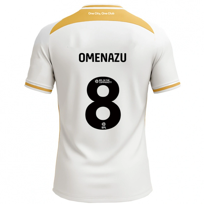 Danxen Mujer Camiseta Favour Omenazu #8 Blanco Dorado 1ª Equipación 2025/26 La Camisa México