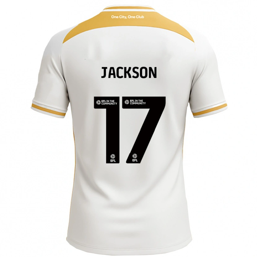 Danxen Mujer Camiseta Cayleigh Jackson #17 Blanco Dorado 1ª Equipación 2025/26 La Camisa México