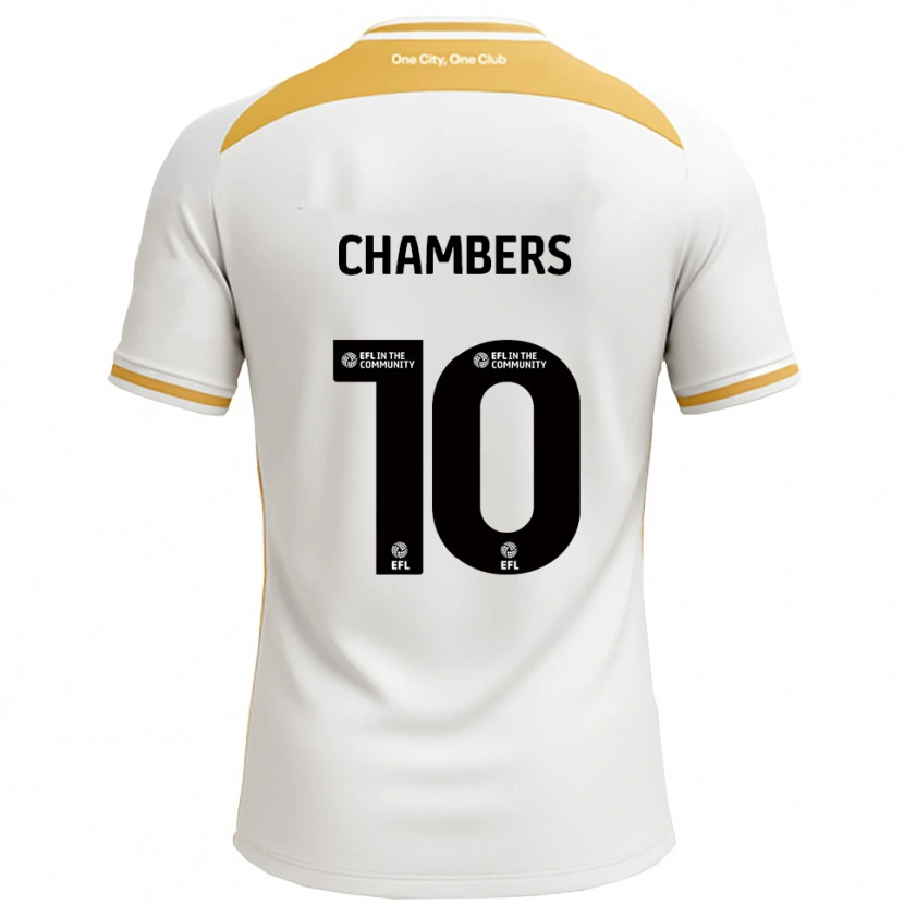 Danxen Mujer Camiseta T'yanna Chambers #10 Blanco Dorado 1ª Equipación 2025/26 La Camisa México
