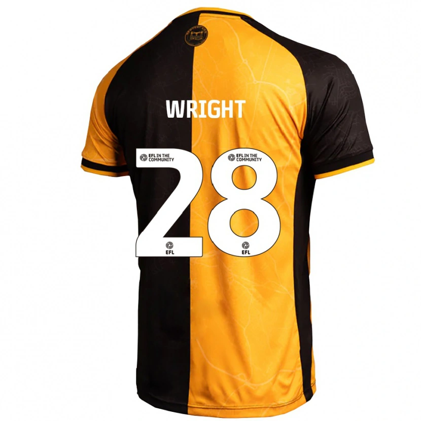 Danxen Mujer Camiseta Jordan Wright #28 Amarillo Negro 1ª Equipación 2025/26 La Camisa México
