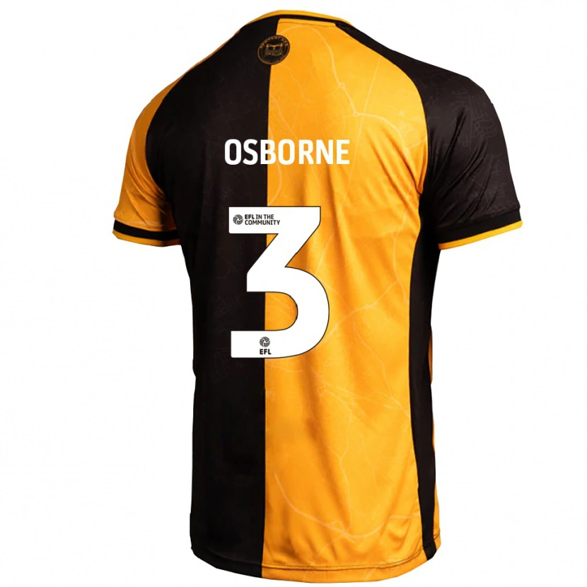 Danxen Mujer Camiseta Jed Osborne #3 Amarillo Negro 1ª Equipación 2025/26 La Camisa México