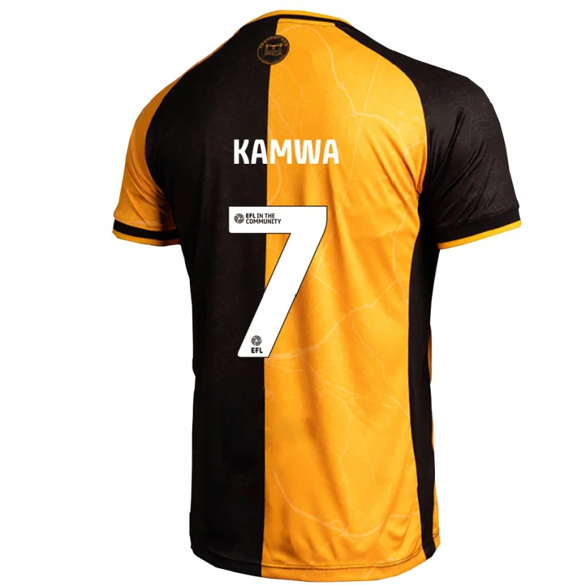Danxen Mujer Camiseta Bobby Kamwa #7 Amarillo Negro 1ª Equipación 2025/26 La Camisa México