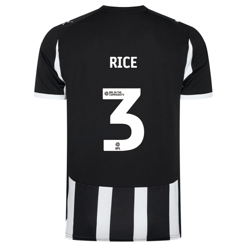 Danxen Mujer Camiseta Alfie Rice #3 Blanco Negro 1ª Equipación 2025/26 La Camisa México