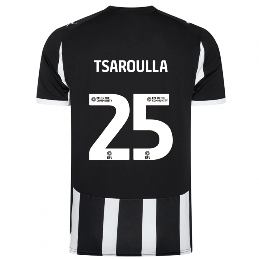 Danxen Mujer Camiseta Nick Tsaroulla #25 Blanco Negro 1ª Equipación 2025/26 La Camisa México