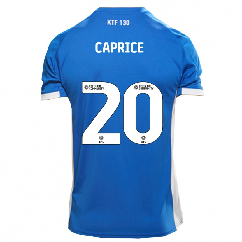 Danxen Mujer Camiseta Jake Caprice #20 Azul Blanco 1ª Equipación 2025/26 La Camisa México