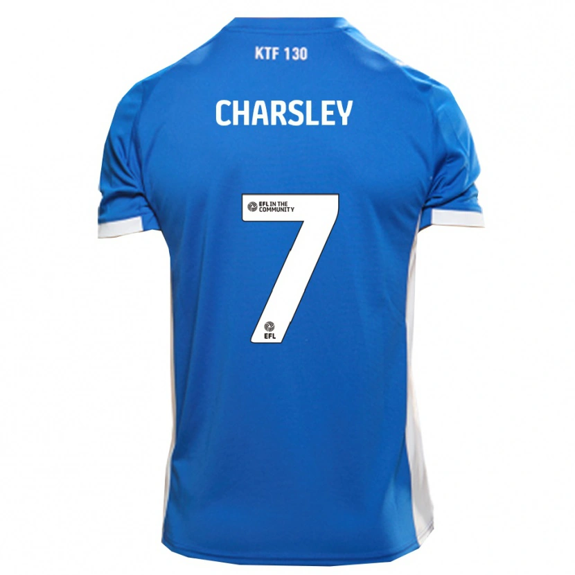 Danxen Mujer Camiseta Harry Charsley #7 Azul Blanco 1ª Equipación 2025/26 La Camisa México