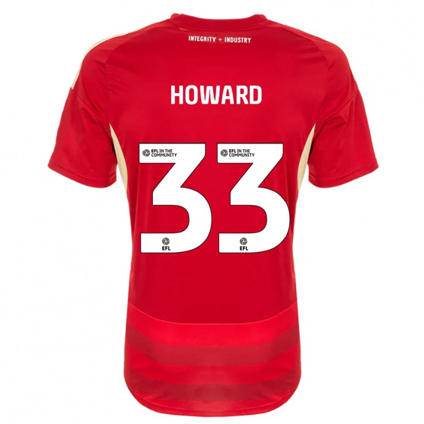 Danxen Mujer Camiseta Mark Howard #33 Rojo Blanco 1ª Equipación 2025/26 La Camisa México