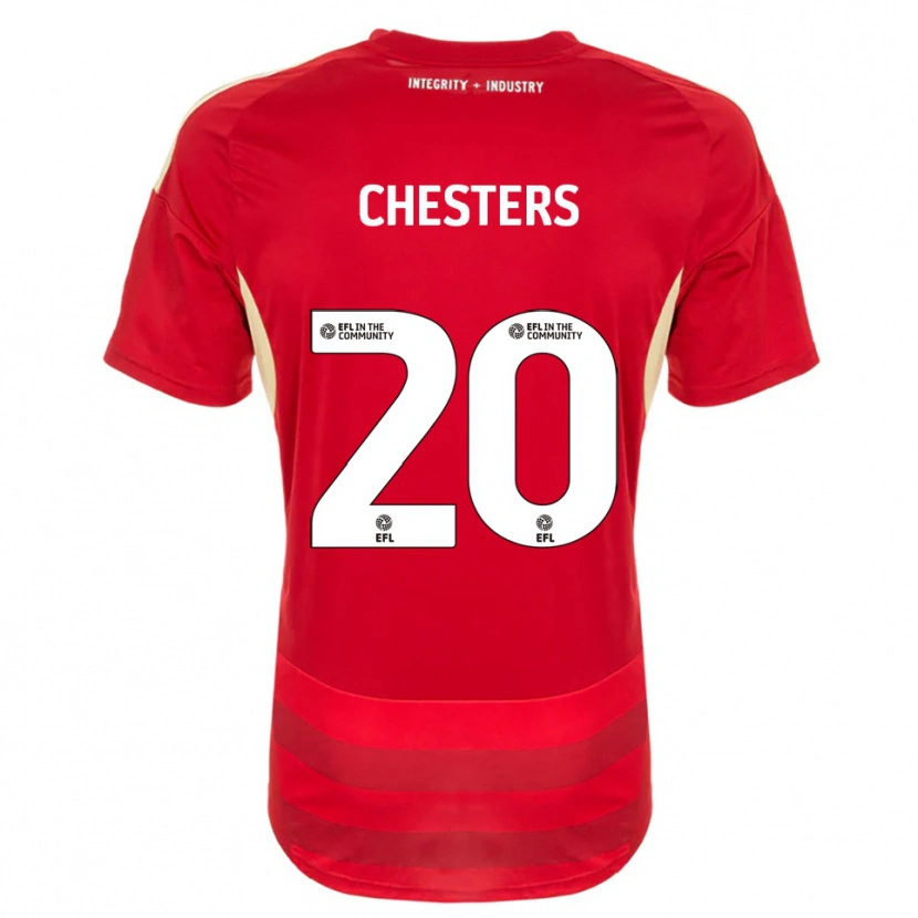 Danxen Mujer Camiseta Dan Chesters #20 Rojo Blanco 1ª Equipación 2025/26 La Camisa México