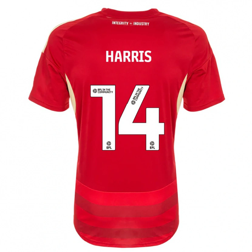 Danxen Mujer Camiseta Kadeem Harris #14 Rojo Blanco 1ª Equipación 2025/26 La Camisa México