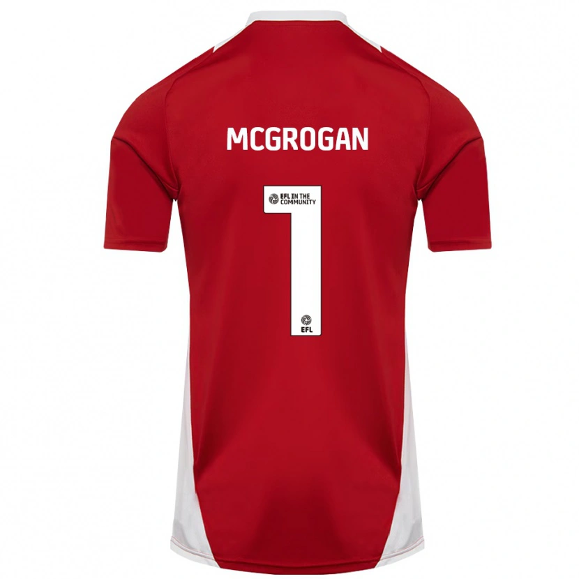 Danxen Mujer Camiseta Emily Mcgrogan #1 Rojo Blanco Dorado 1ª Equipación 2025/26 La Camisa México