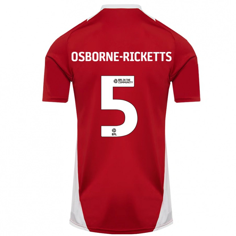 Danxen Mujer Camiseta Sahara Osborne-Ricketts #5 Rojo Blanco Dorado 1ª Equipación 2025/26 La Camisa México