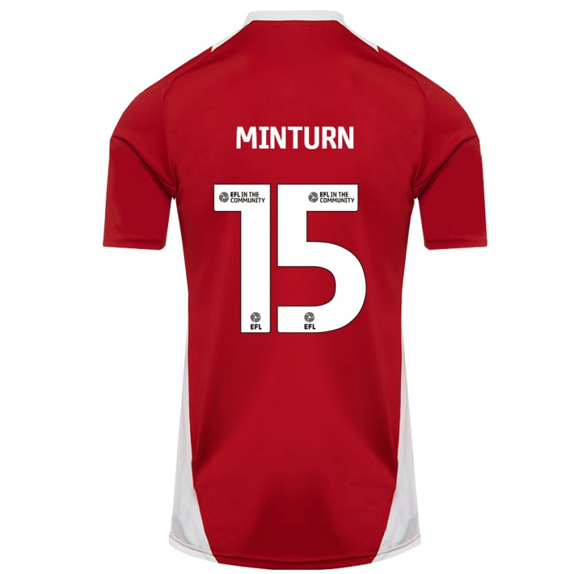 Danxen Mujer Camiseta Harrison Minturn #15 Rojo Blanco Dorado 1ª Equipación 2025/26 La Camisa México