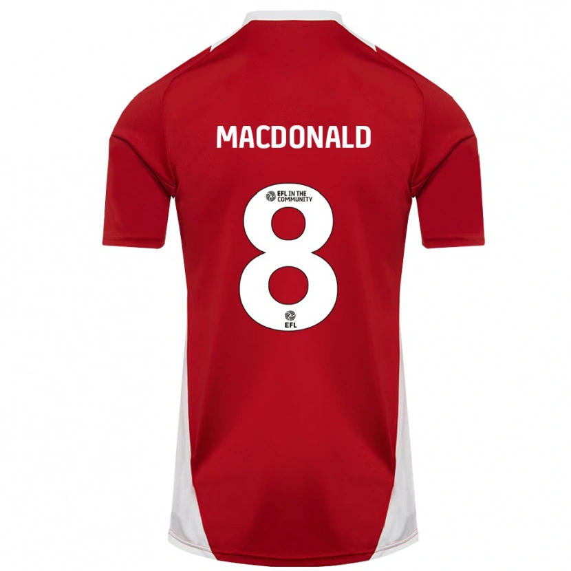 Danxen Mujer Camiseta Taylor Macdonald #8 Rojo Blanco Dorado 1ª Equipación 2025/26 La Camisa México