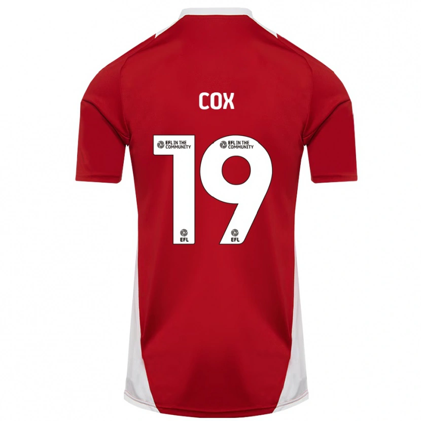 Danxen Mujer Camiseta Hannah Cox #19 Rojo Blanco Dorado 1ª Equipación 2025/26 La Camisa México