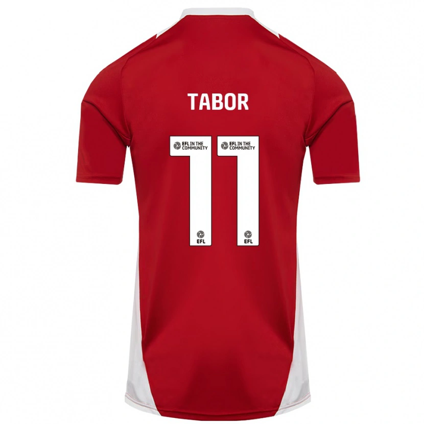 Danxen Mujer Camiseta Jake Tabor #11 Rojo Blanco Dorado 1ª Equipación 2025/26 La Camisa México