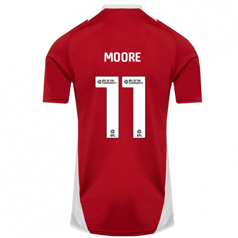 Danxen Mujer Camiseta Thomas Moore #11 Rojo Blanco Dorado 1ª Equipación 2025/26 La Camisa México