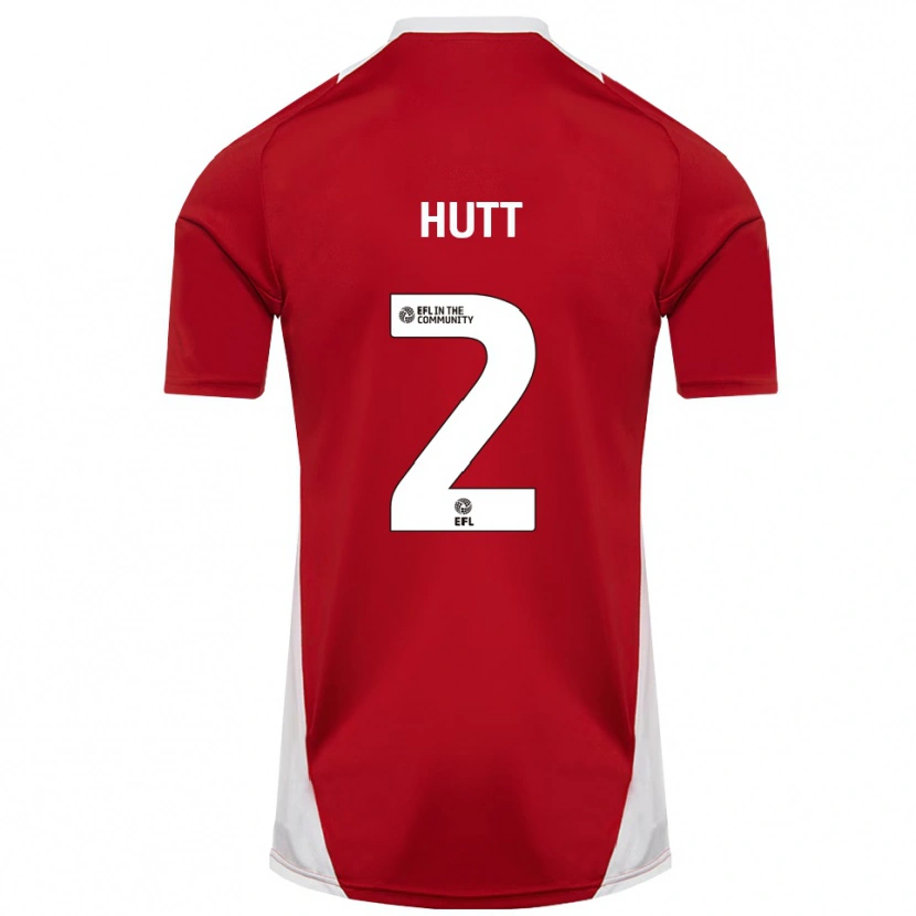 Danxen Mujer Camiseta Liam Hutt #2 Rojo Blanco Dorado 1ª Equipación 2025/26 La Camisa México