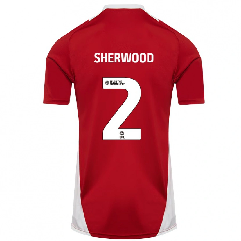 Danxen Mujer Camiseta Katie Sherwood #2 Rojo Blanco Dorado 1ª Equipación 2025/26 La Camisa México