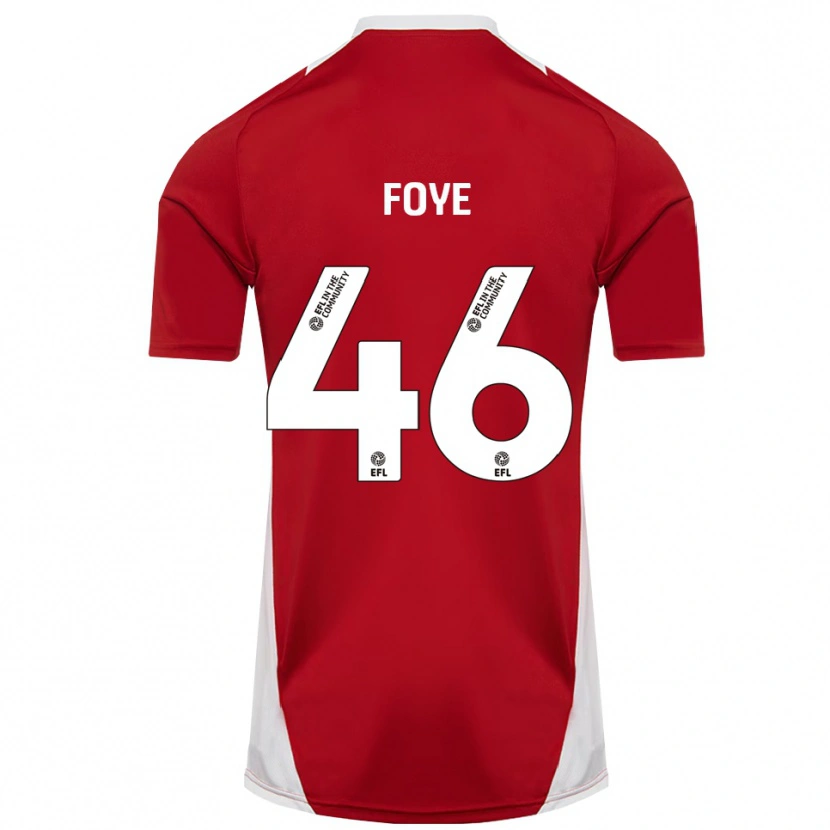 Danxen Mujer Camiseta Owen Foye #46 Rojo Blanco Dorado 1ª Equipación 2025/26 La Camisa México