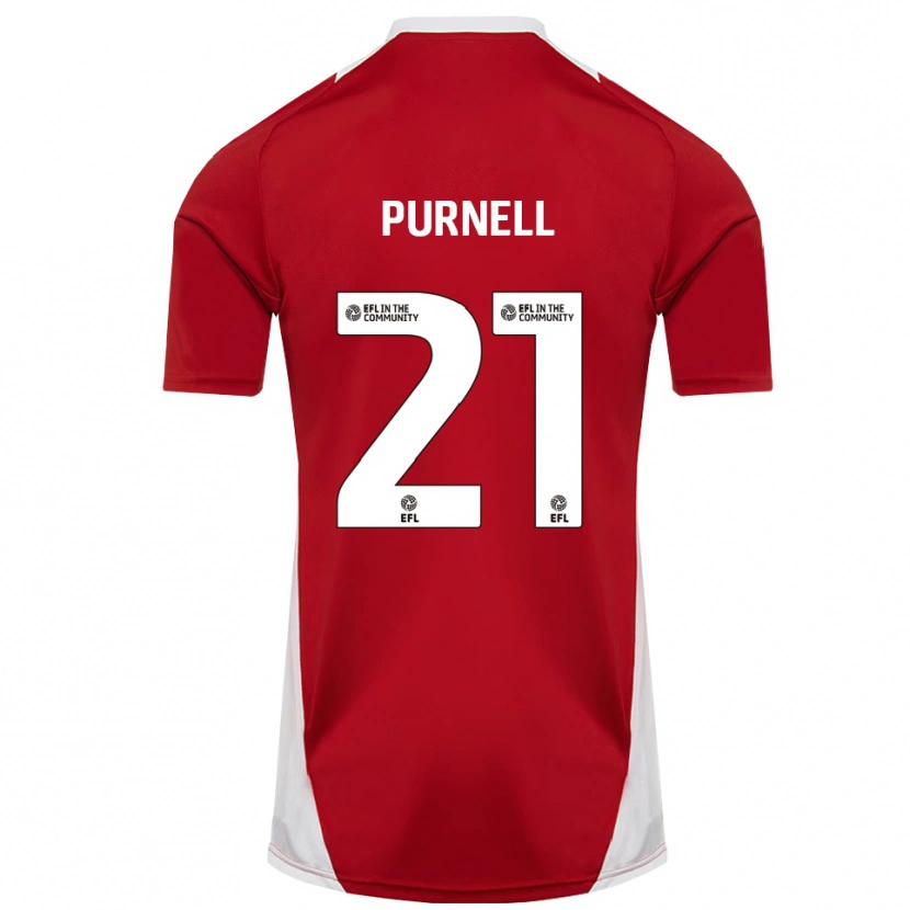 Danxen Mujer Camiseta Grace Purnell #21 Rojo Blanco Dorado 1ª Equipación 2025/26 La Camisa México