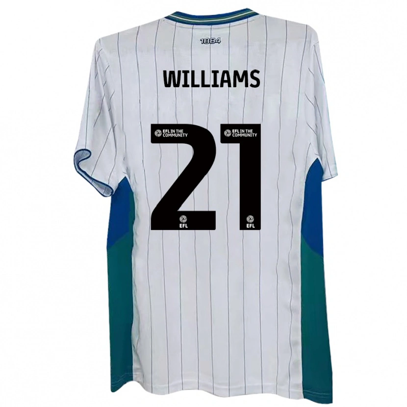Danxen Mujer Camiseta Josh Williams #21 Blanco Verde Azul 1ª Equipación 2025/26 La Camisa México