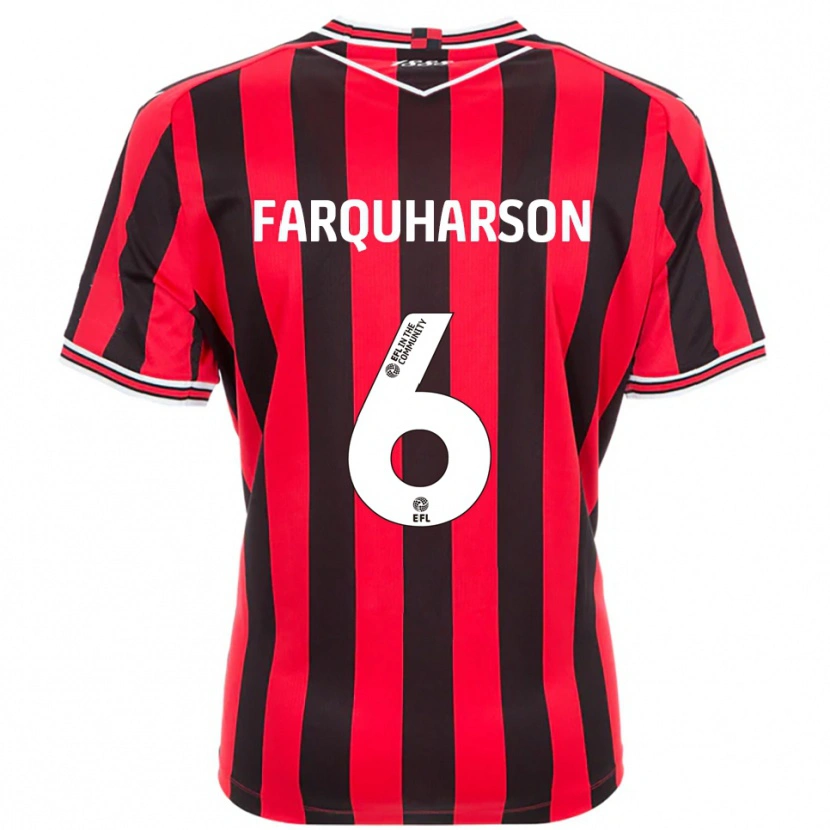 Danxen Mujer Camiseta Priestley Farquharson #6 Rojo Negro 1ª Equipación 2025/26 La Camisa México