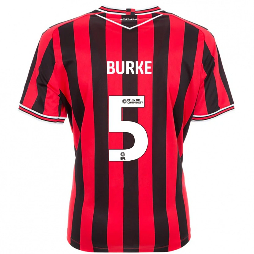 Danxen Mujer Camiseta Harrison Burke #5 Rojo Negro 1ª Equipación 2025/26 La Camisa México