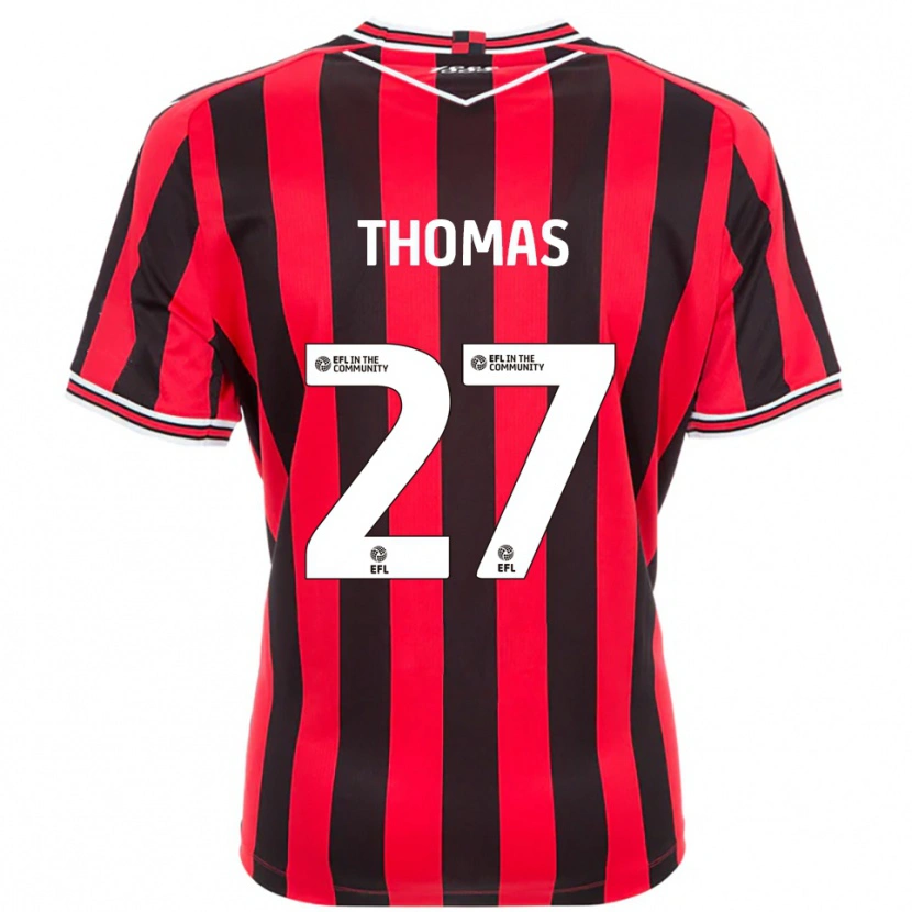 Danxen Mujer Camiseta Dylan Thomas #27 Rojo Negro 1ª Equipación 2025/26 La Camisa México