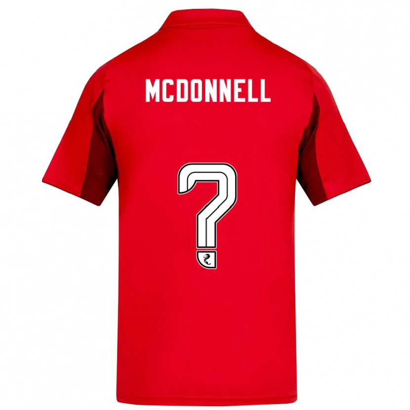 Danxen Mujer Camiseta Noah Mcdonnell #0 Rojo Borgoña 1ª Equipación 2025/26 La Camisa México