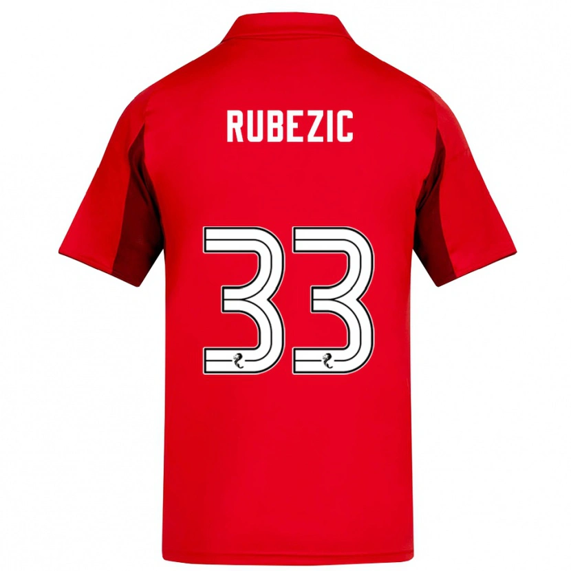 Danxen Mujer Camiseta Slobodan Rubezic #33 Rojo Borgoña 1ª Equipación 2025/26 La Camisa México