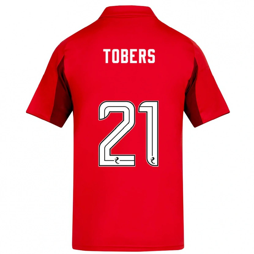 Danxen Mujer Camiseta Kristers Tobers #21 Rojo Borgoña 1ª Equipación 2025/26 La Camisa México