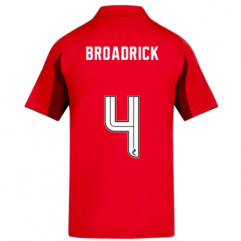 Danxen Mujer Camiseta Jessica Broadrick #4 Rojo Borgoña 1ª Equipación 2025/26 La Camisa México