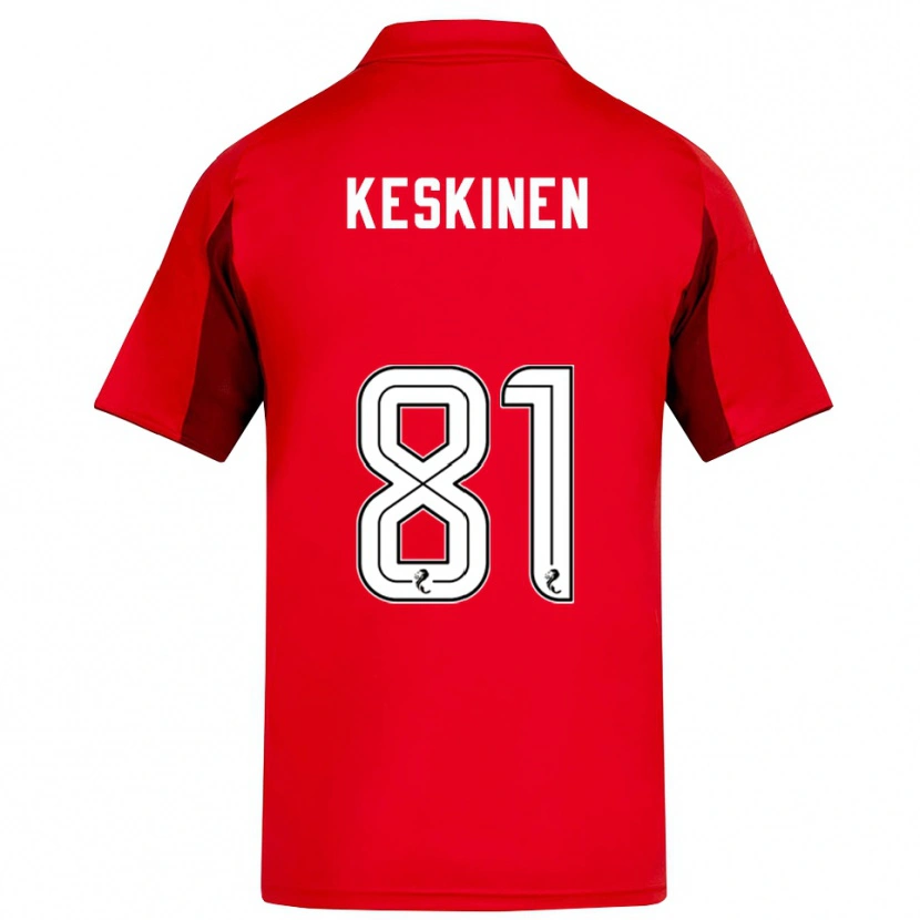 Danxen Mujer Camiseta Topi Keskinen #81 Rojo Borgoña 1ª Equipación 2025/26 La Camisa México