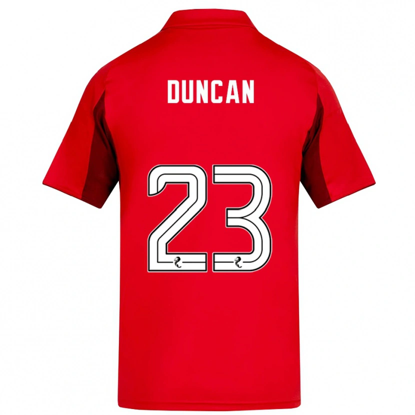 Danxen Mujer Camiseta Ryan Duncan #23 Rojo Borgoña 1ª Equipación 2025/26 La Camisa México