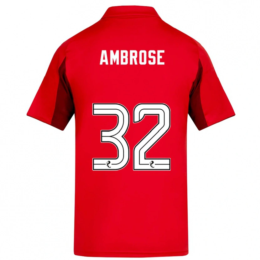 Danxen Mujer Camiseta Peter Ambrose #32 Rojo Borgoña 1ª Equipación 2025/26 La Camisa México